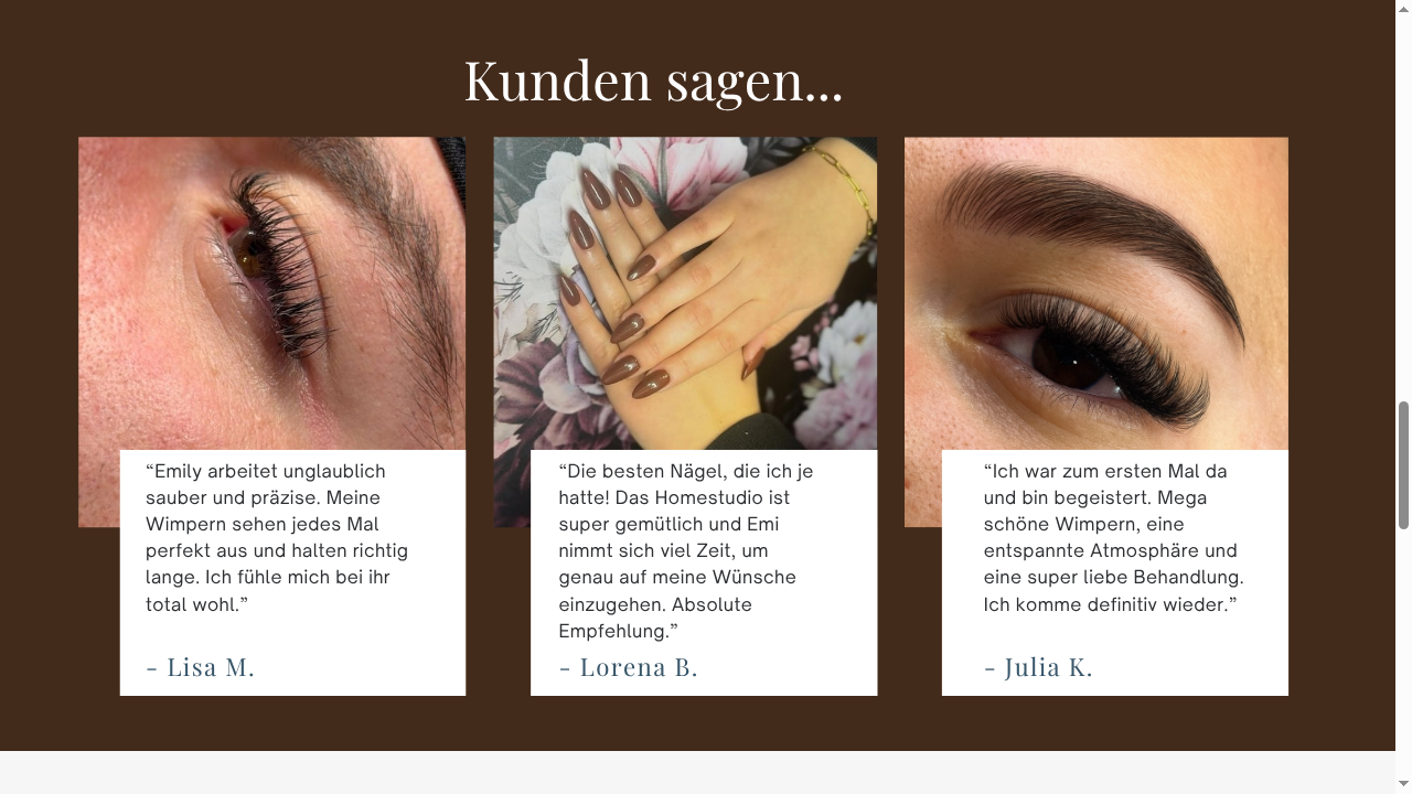 Social proof block — real client photos and quotes turn trust into the strongest conversion lever on the page.