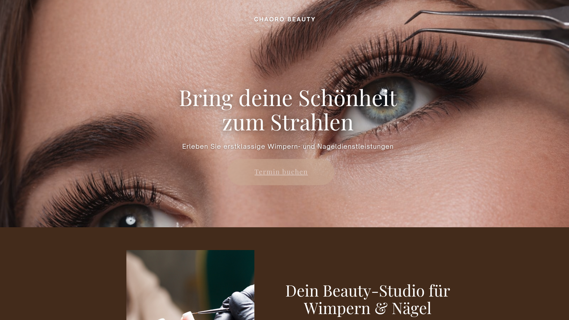 Chaoro Beauty — homepage preview